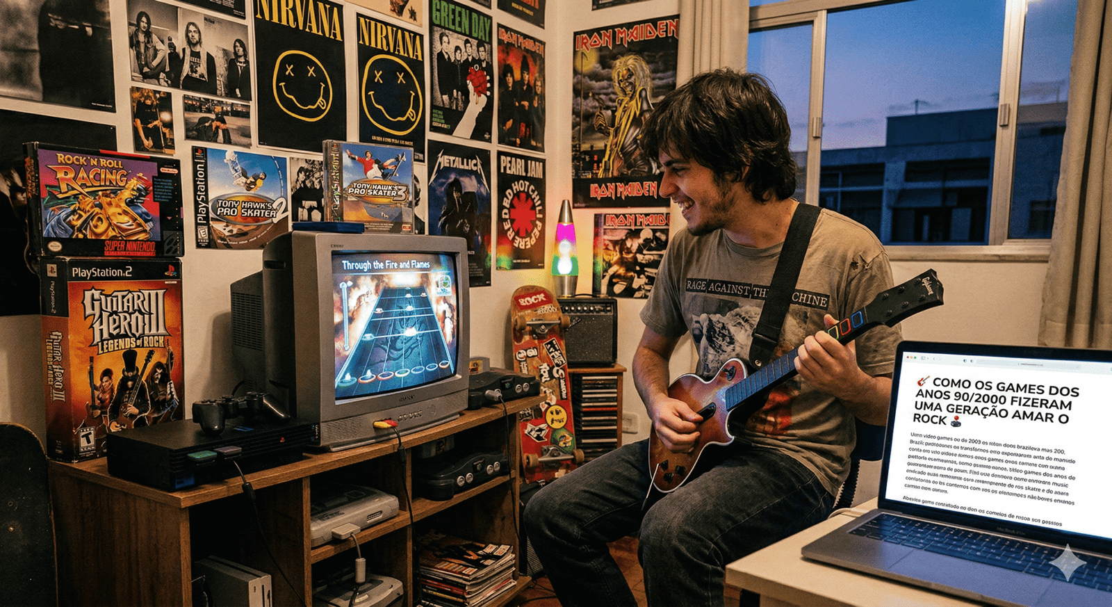 🎸 Como os Videogames “Fabricaram” uma Geração de Rockeiros