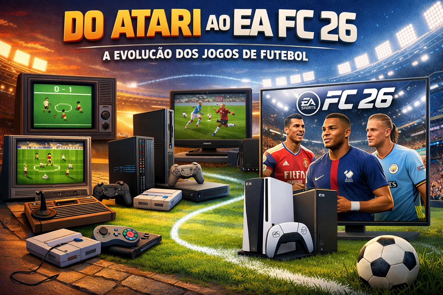 ⚽ Do Atari ao EA FC 26: A Evolução dos Jogos de Futebol