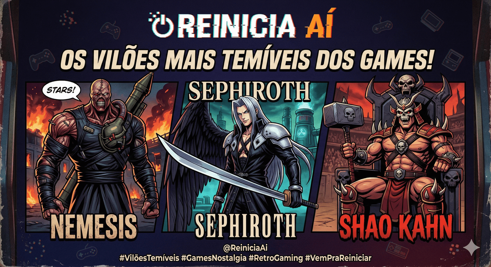 Os Vilões Mais Temíveis da História dos Games