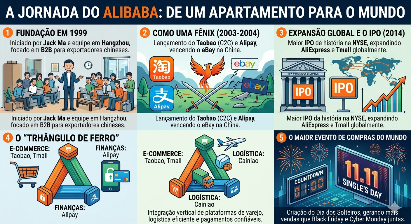 De um Apartamento para o Mundo: A Ascensão do Gigante Alibaba